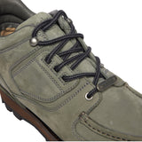 Rockport grey nubuck leather hiker boot with black sole on a white background