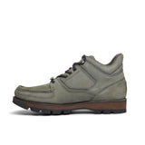 Rockport grey nubuck leather hiker boot with black sole on a white background