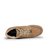 Rockport beige hiker boot with white sole on a white background