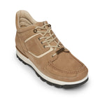 Rockport beige hiker boot with white sole on a white background