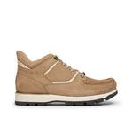 Rockport beige hiker boot with white sole on a white background