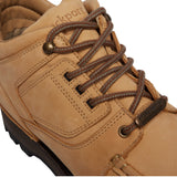 Rockport tan wheat hiker boot with black sole on a white background