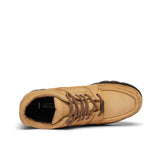 Rockport tan wheat hiker boot with black sole on a white background