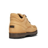 Rockport tan wheat hiker boot with black sole on a white background