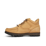 Rockport tan wheat hiker boot with black sole on a white background